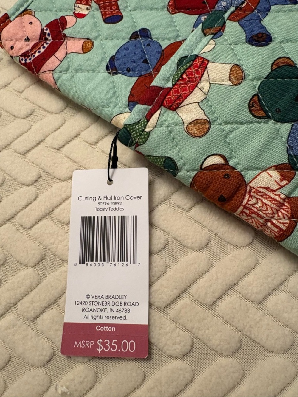 Vera Bradley Quilted Curling/Flat Iron Travel Cover-New- - Picture 2 of 4